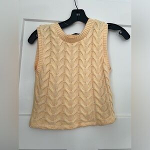 Zara Yellow Sweater Tank Size Small